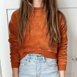 Corduroy Pullover Sweatshirt
